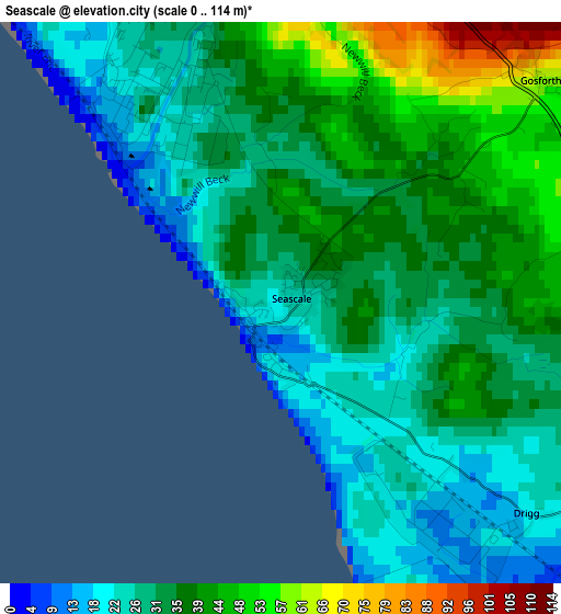 Seascale elevation map