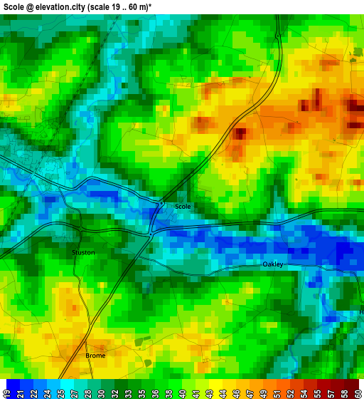 Scole elevation map