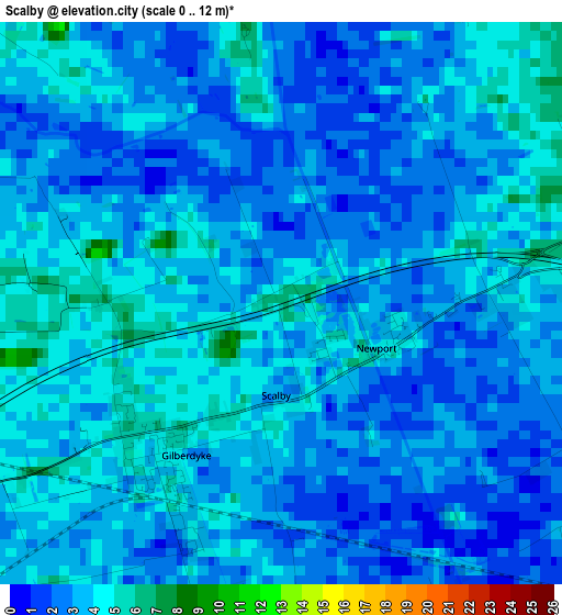 Scalby elevation map