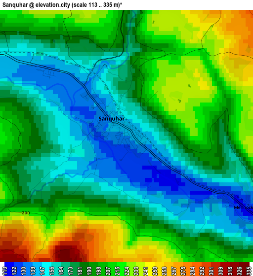 Sanquhar elevation map