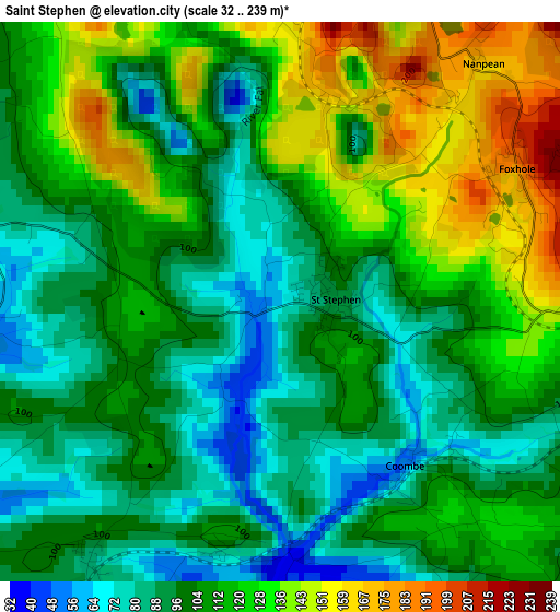 Saint Stephen elevation map