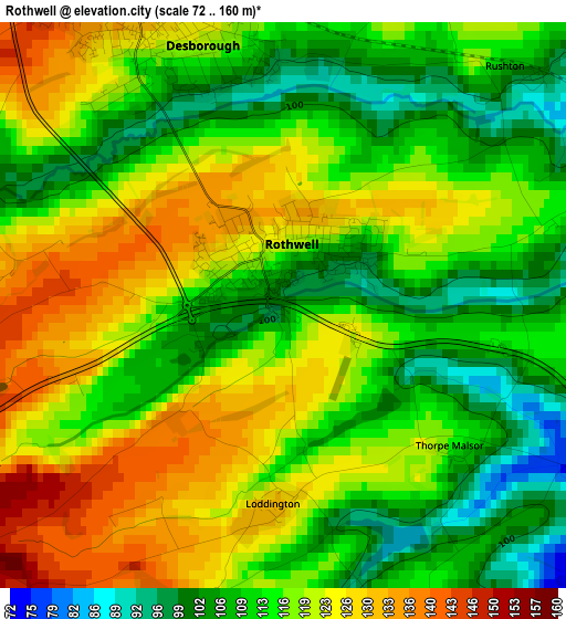 Rothwell elevation map