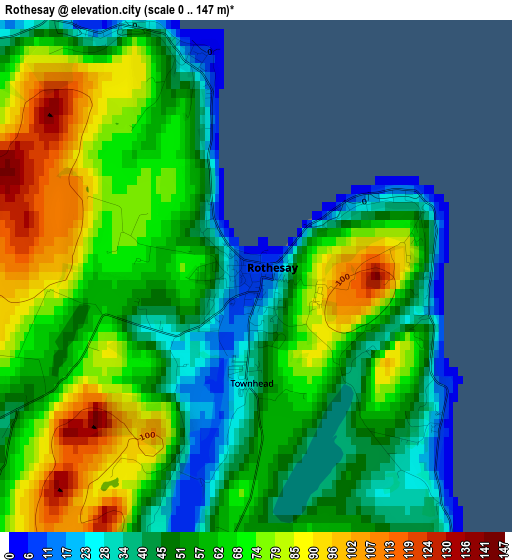 Rothesay elevation map