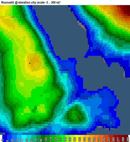 Rosneath elevation map