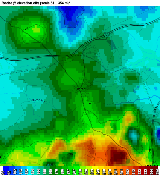 Roche elevation map