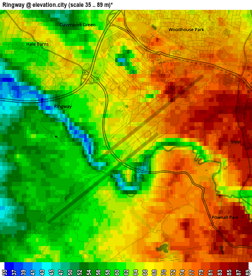 Ringway elevation map