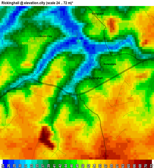 Rickinghall elevation map