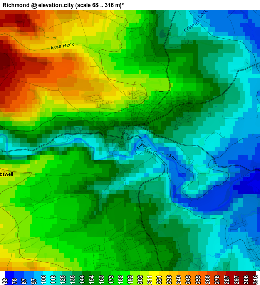 Richmond elevation map