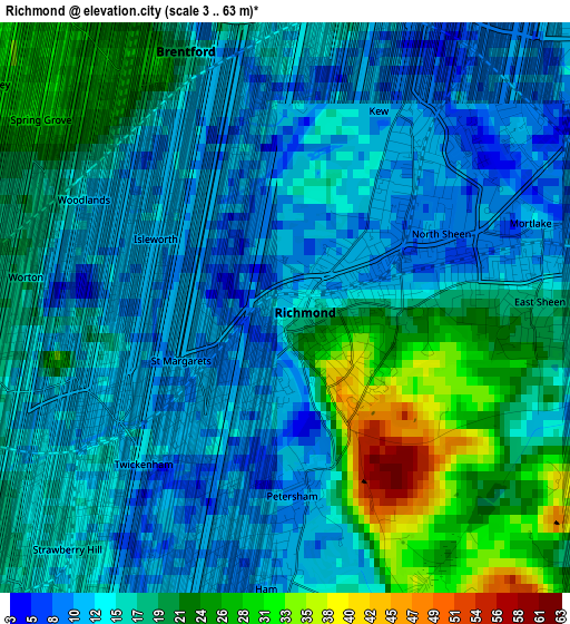 Richmond elevation map