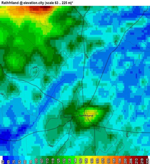 Rathfriland elevation map