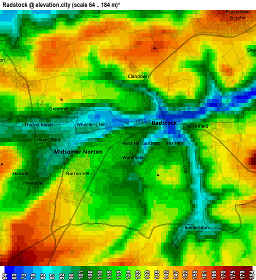 Radstock elevation map