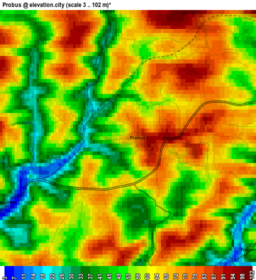 Probus elevation map