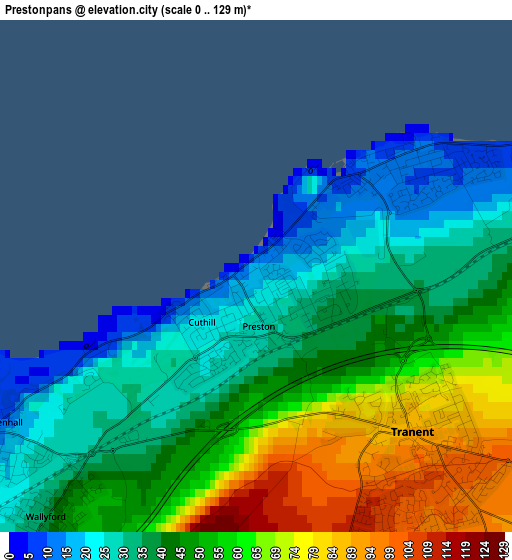 Prestonpans elevation map