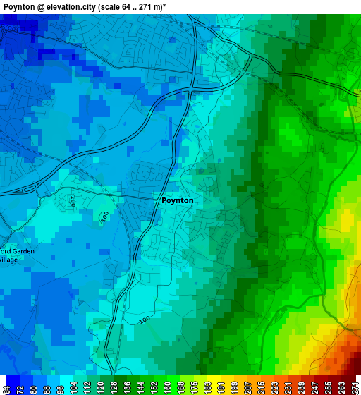 Poynton elevation map
