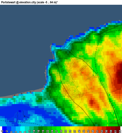 Portstewart elevation map