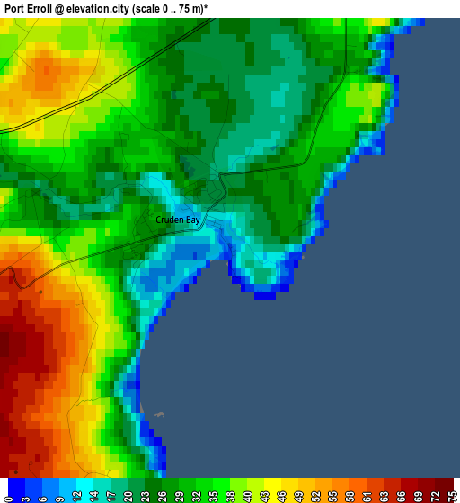 Port Erroll elevation map