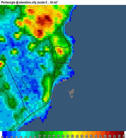 Portavogie elevation map