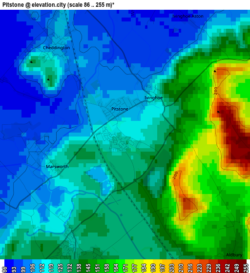 Pitstone elevation map