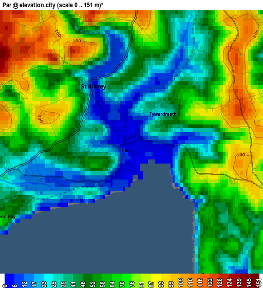 Par elevation map