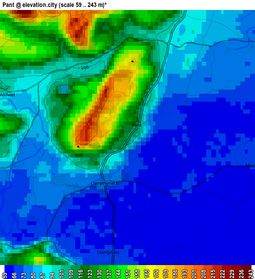 Pant elevation map