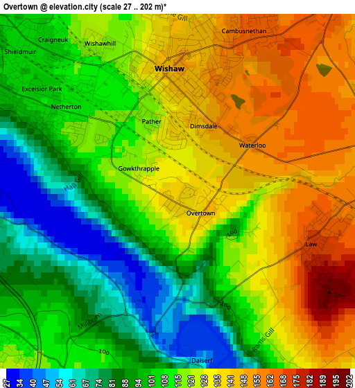 Overtown elevation map