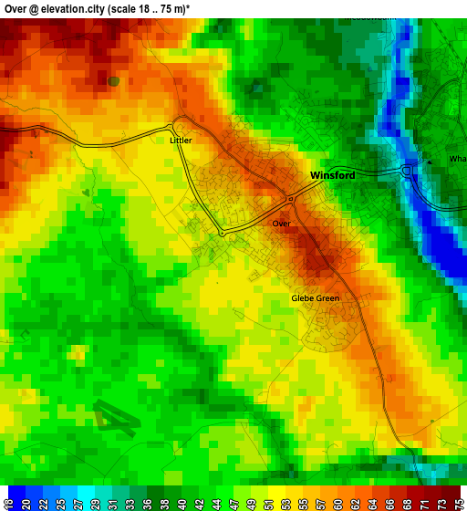 Over elevation map