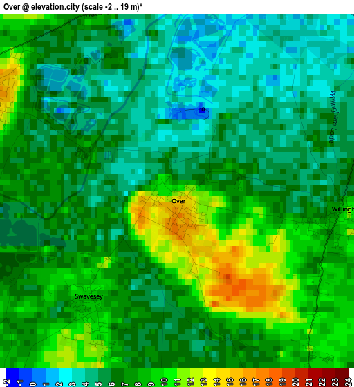 Over elevation map