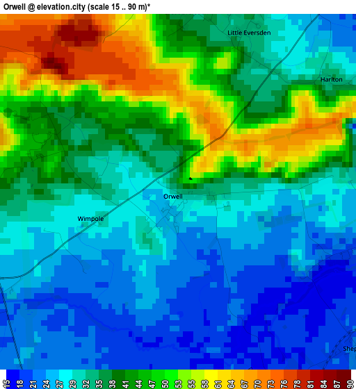 Orwell elevation map