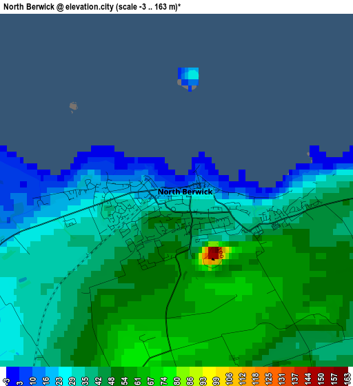 North Berwick elevation map