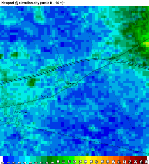 Newport elevation map