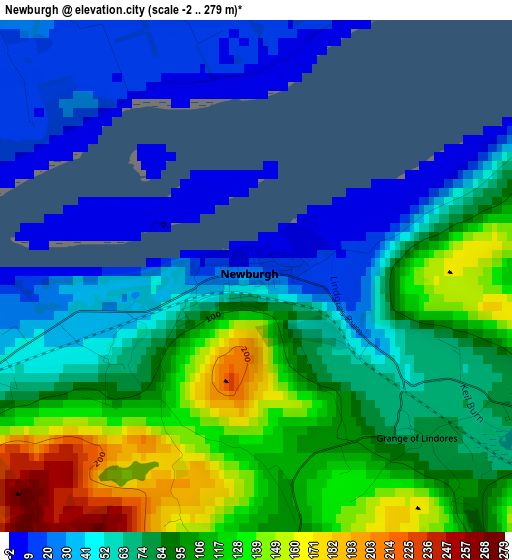 Newburgh elevation map