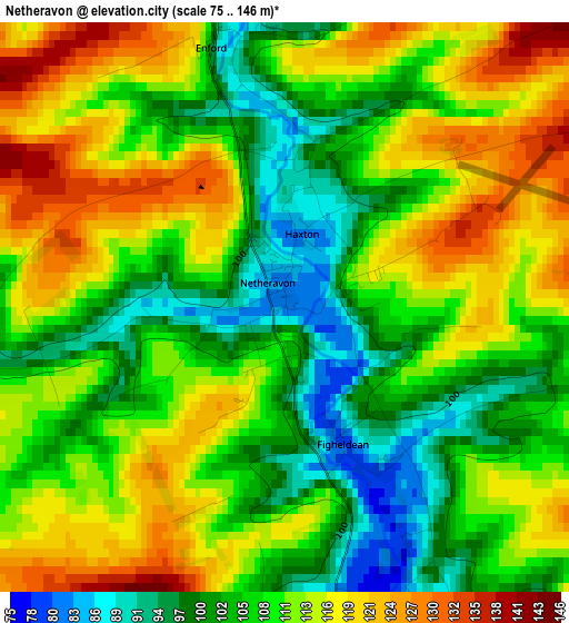 Netheravon elevation map