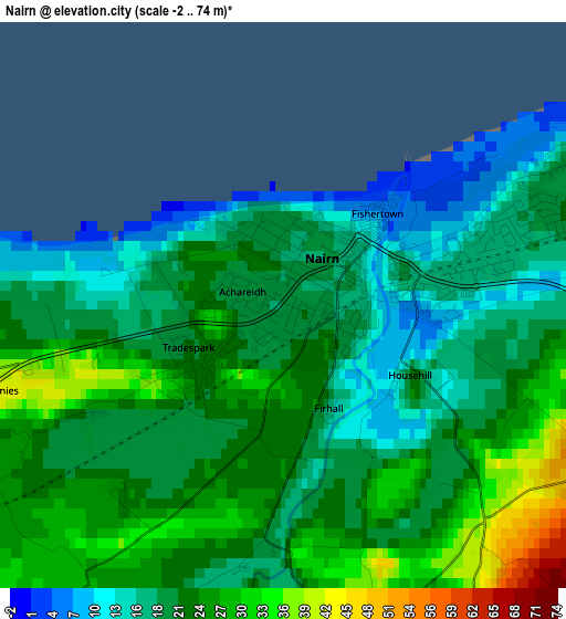 Nairn elevation map