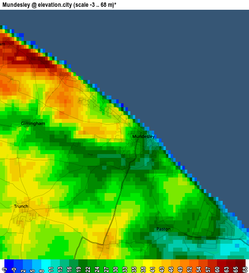 Mundesley elevation map