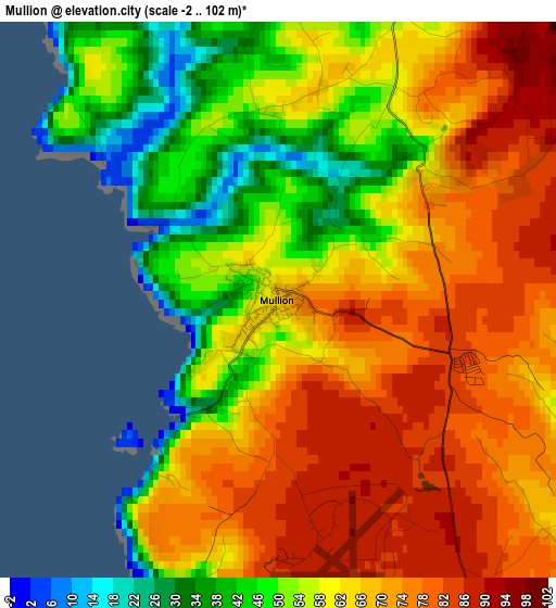 Mullion elevation map