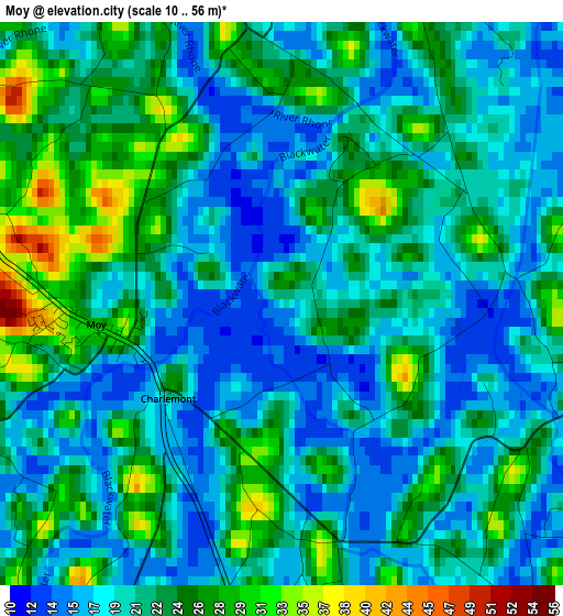 Moy elevation map