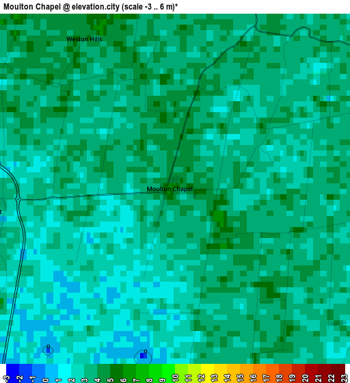 Moulton Chapel elevation map