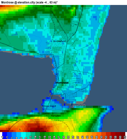 Montrose elevation map