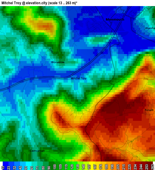 Mitchel Troy elevation map