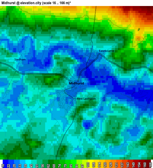 Midhurst elevation map