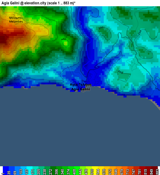 Agía Galíni elevation map