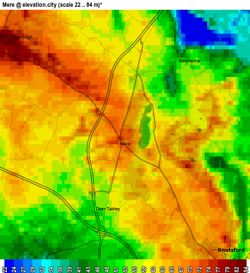 Mere elevation map