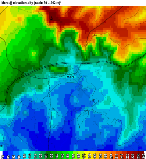 Mere elevation map