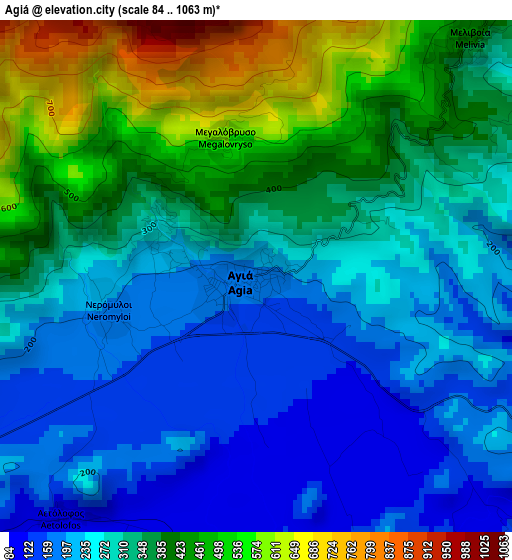 Agiá elevation map