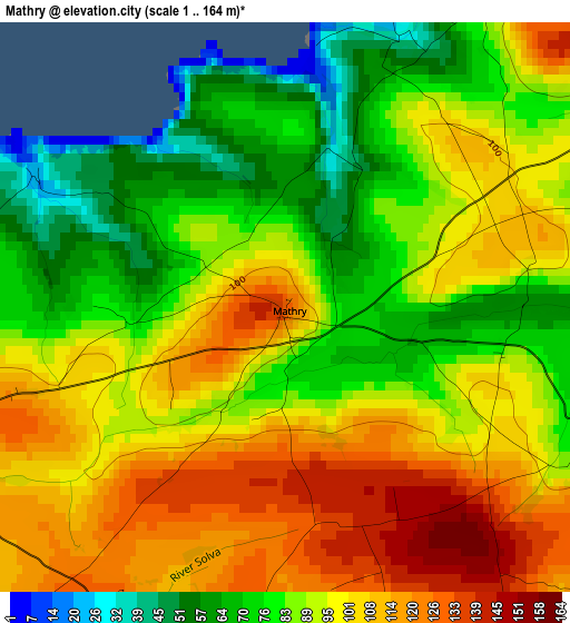 Mathry elevation map