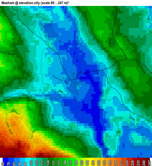 Masham elevation map