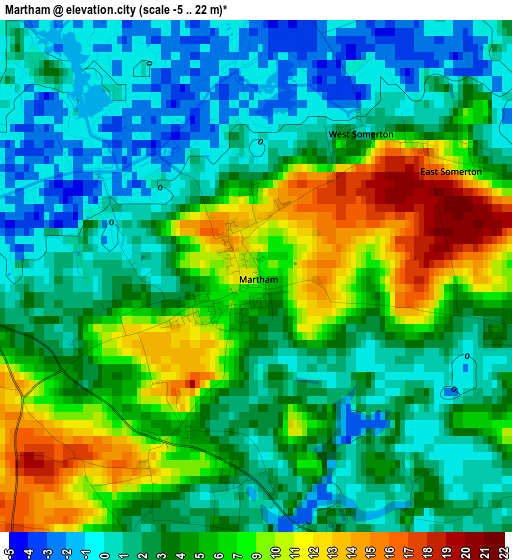 Martham elevation map