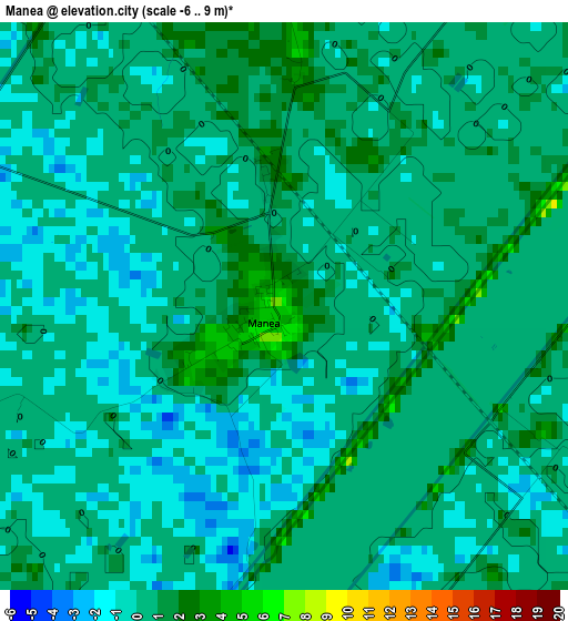 Manea elevation map