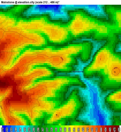 Mainstone elevation map