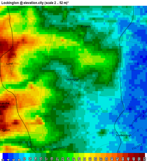 Lockington elevation map